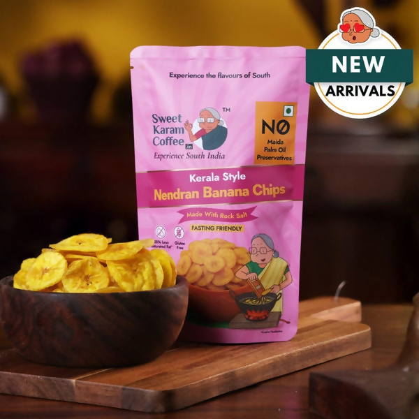 Sweet Karam Coffee Nendran Banana Chips - Rock Salt (Fasting Special)