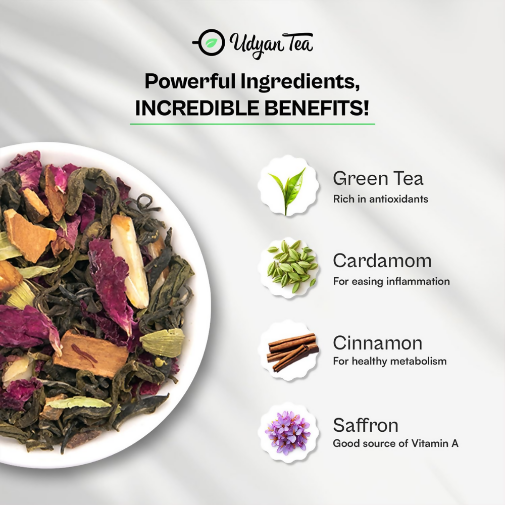 Udyan Tea Kashmiri Saffron Kahwa Green Tea