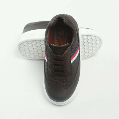 Tiny Bugs Boys Lace Up Casual Sheos - Dark Brown
