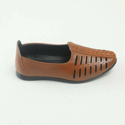 Tiny Bugs Boys Party & Ethnic Wear Mojari - Tan