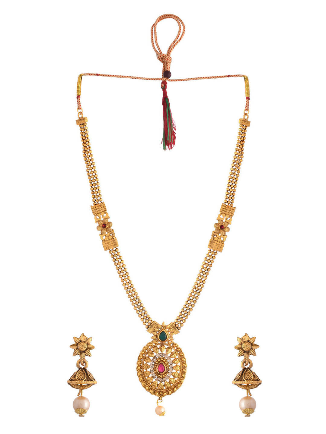 VOJ Women Gold Color stainless steel Jewellery Set
