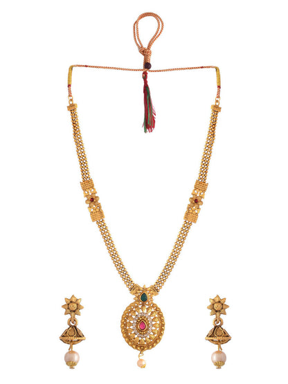 VOJ Women Gold Color stainless steel Jewellery Set