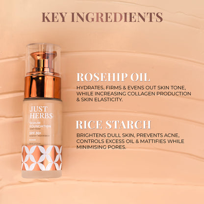 Just Herbs Serum Foundation Dewy Finish SPF 30+