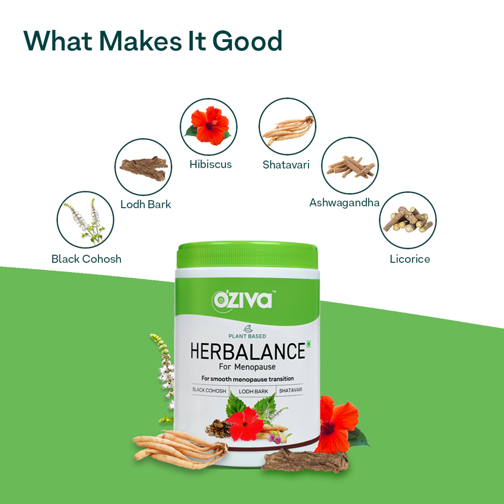 OZiva Plant Based HerBalance 8 Per & Post Herbs