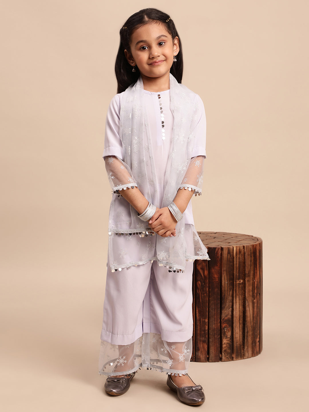 Ahalyaa Blue Crepe Straight Kurta Sets