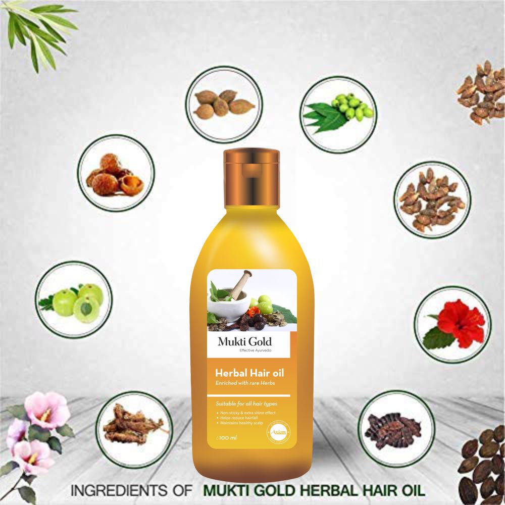 Axiom Mukti Gold Herbal Hair Oil