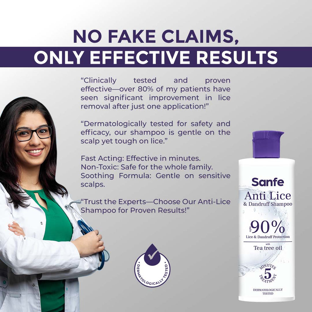 Sanfe Anti Lice and Dandruff Shampoo - 100 ml