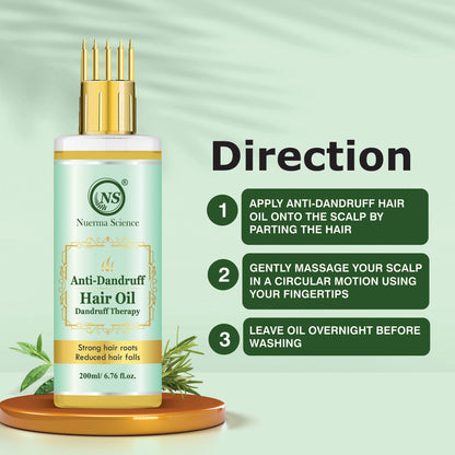 Nuerma Science Anti-Dandruff Hair Oil | Dandruff Relief & Scalp Rejuvenation