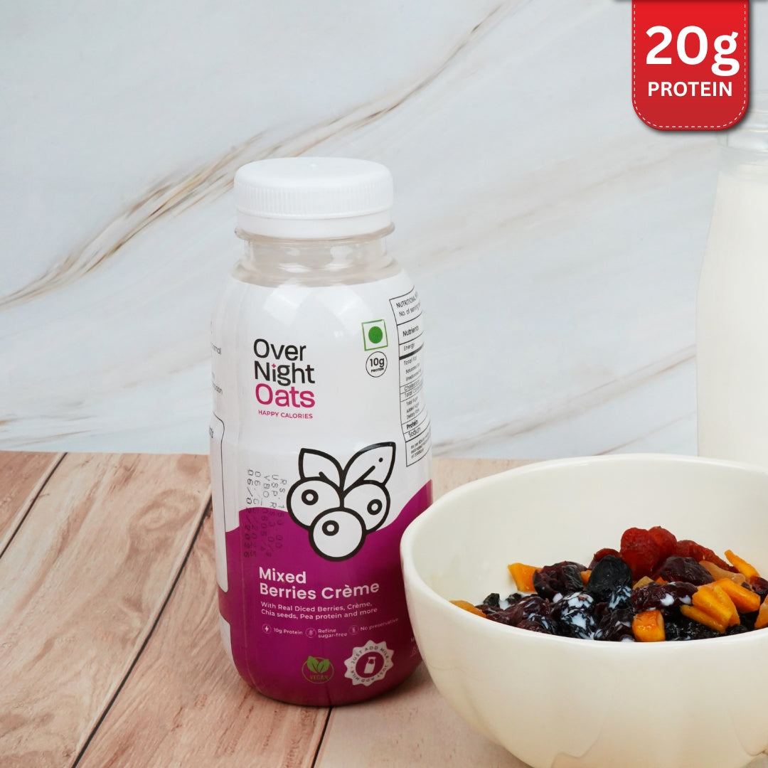 OverNightOats Vegan Mixed Berries Crème Oatmeal