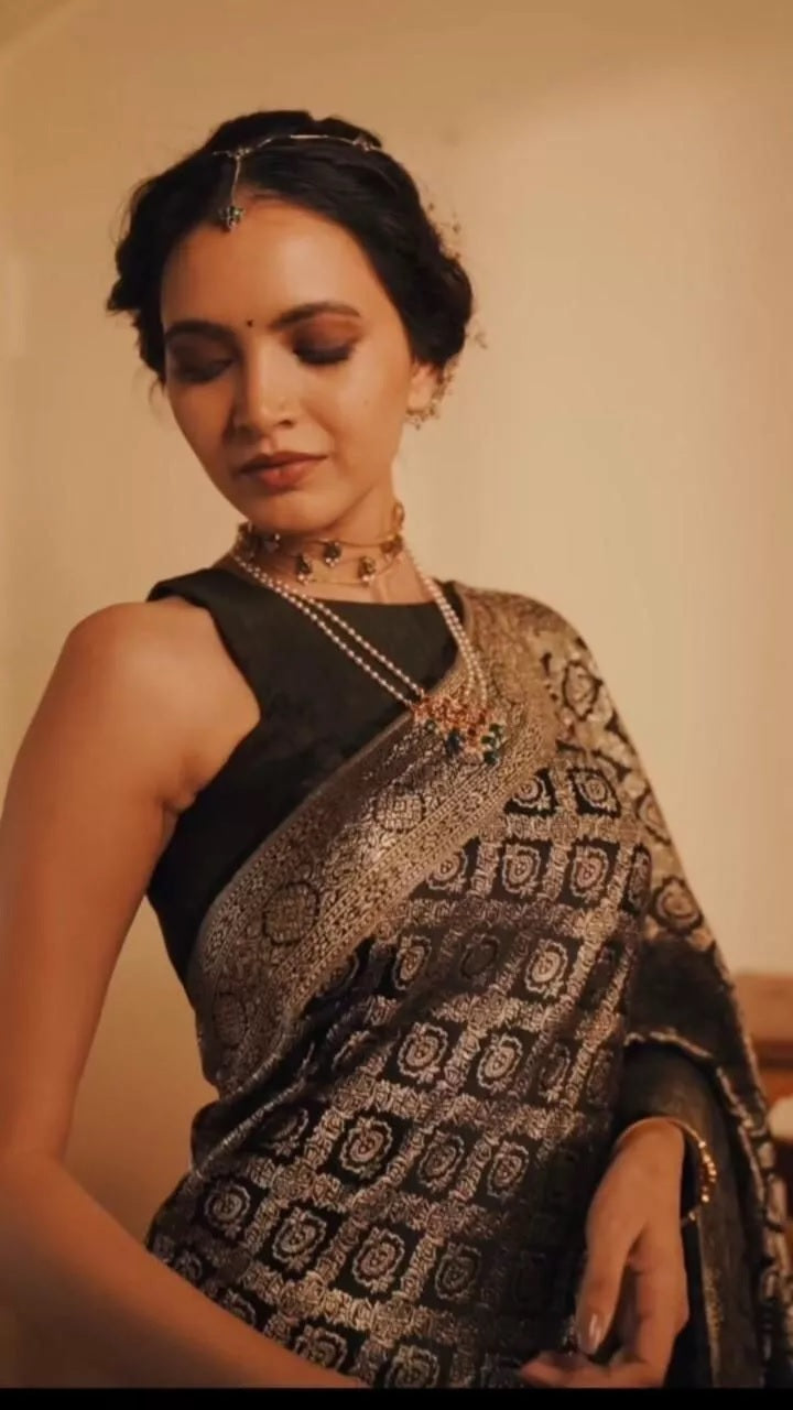 Soft Lichi Silk With Jacquard Work Fancy Saree With Blouse