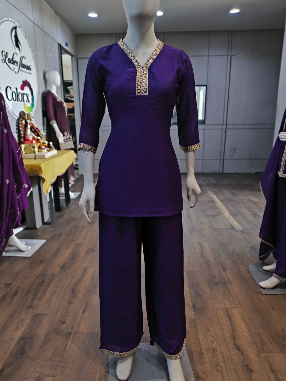 Anaita Purple Stylish Readymade Co-Ords Set