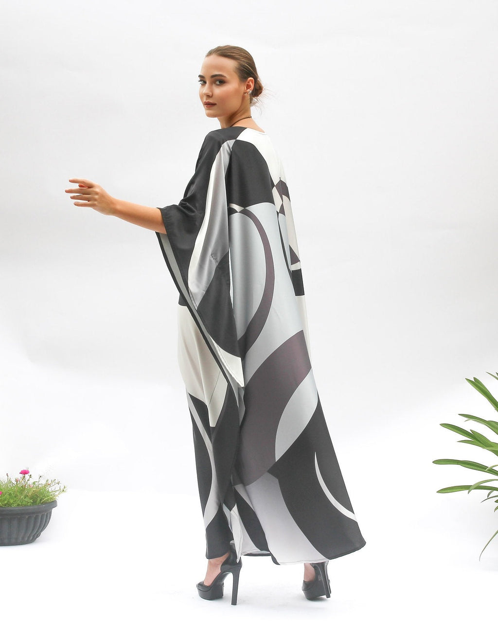 Soft Satin Silk Caftan Dress Women's Luxury Long Kaftan
