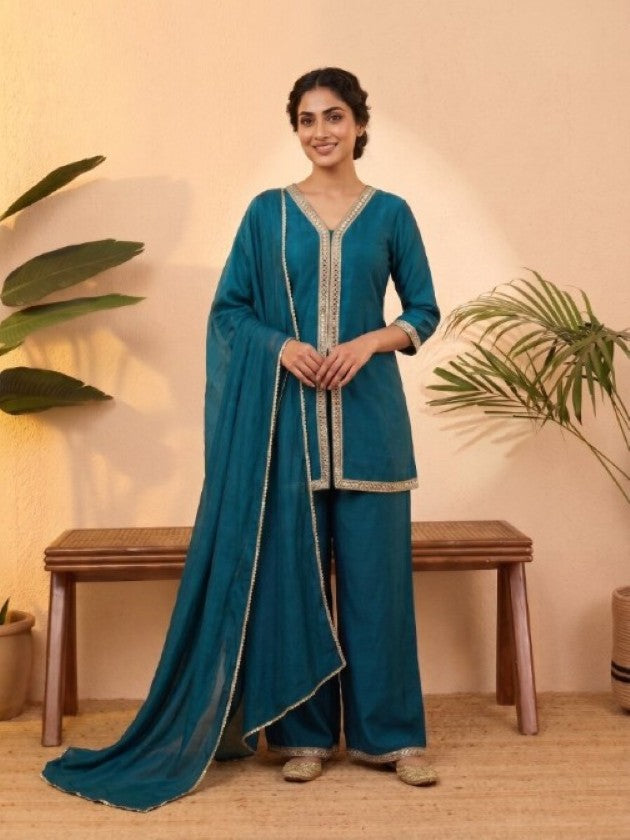 Anaita Teal Stylish Readymade Co-Ords Set