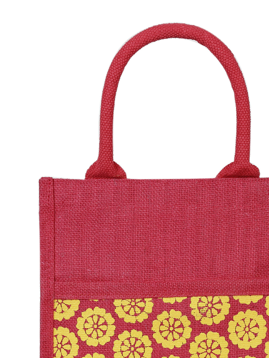 Jute Cottage Pocket Zipper Lunch Bag 100% Genuine Jute Stylish