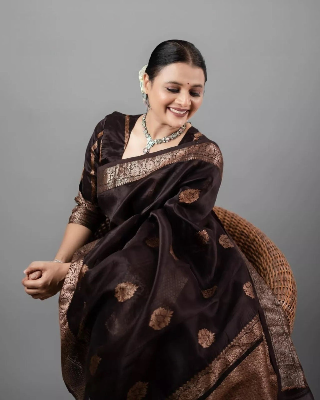 Bollywood Party Banarasi Soft Silk Saree,Classic Wedding Sari & Blouse
