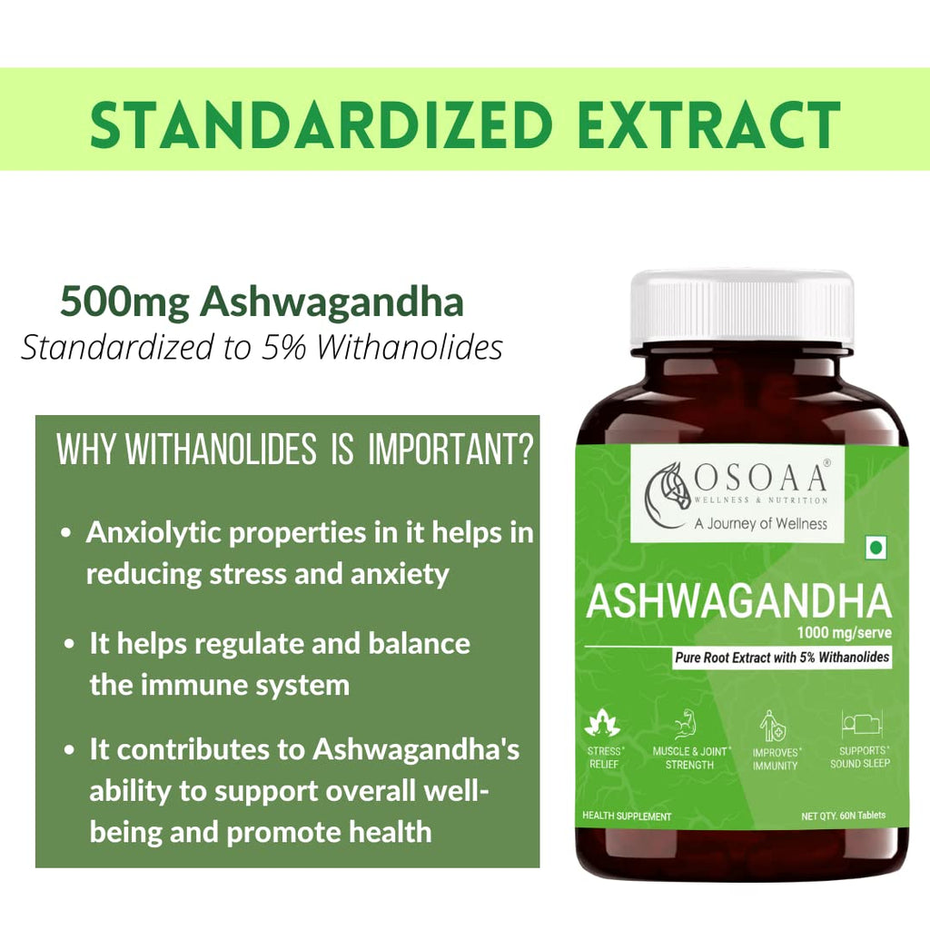 Osoaa Vitamin D3 K2 (MK7) B12 & Ashwagandha & Daily Multivitamin Combo