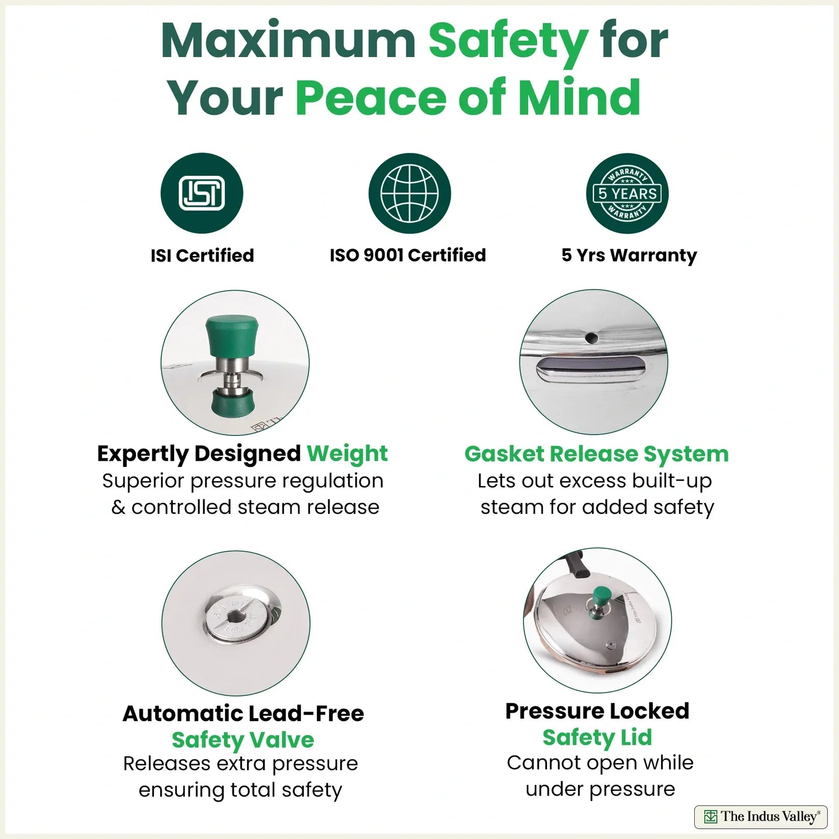 The Indus Valley Premium Stainless Steel Outer Lid Pressure Pan