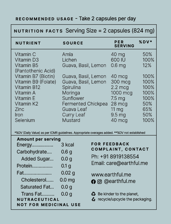Earthful Multivitamin Men 18+ - 60 tabs