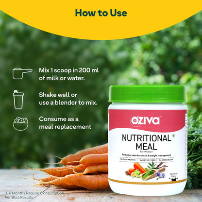OZiva Nutritional Meal For Women - 16 Servings/ 500 gm