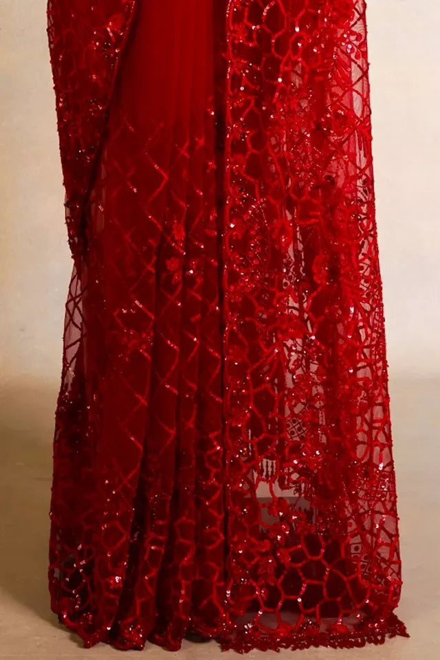 Soft Net Saree – Lightweight, Elegant & Flowing Design Sari & Blouse