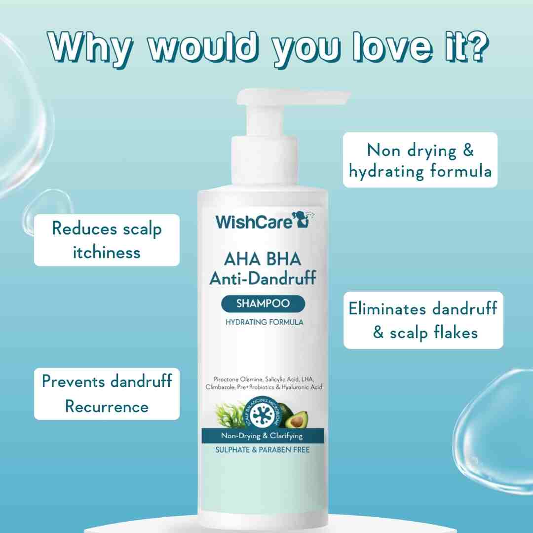 WishCare AHA BHA Anti-Dandruff Shampoo - 250 ml