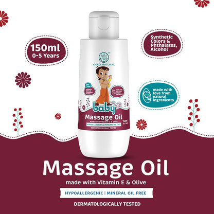 Khadi Natural Baby Massage Oil with Vitamin E & Olive -150 ml