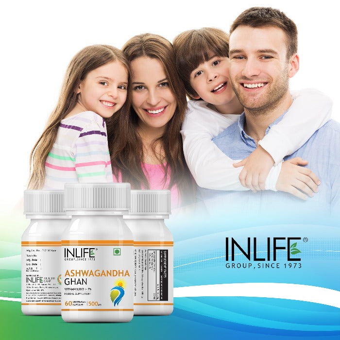 INLIFE Natural Ashwagandha Supplement - 60 tabs