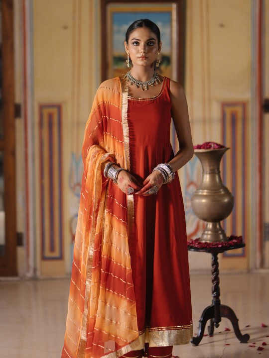 Anayna Women Regular Gotta Patti Kurta with Trousers & Dupatta