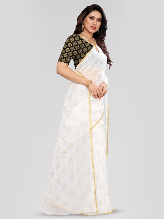 Fabmora Ethnic Motifs Printed Saree