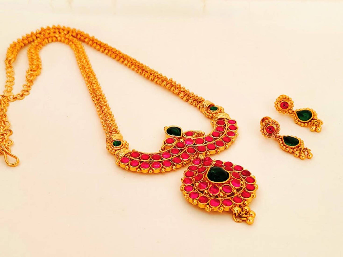 Gold-Polished Kemp Long Necklace Set