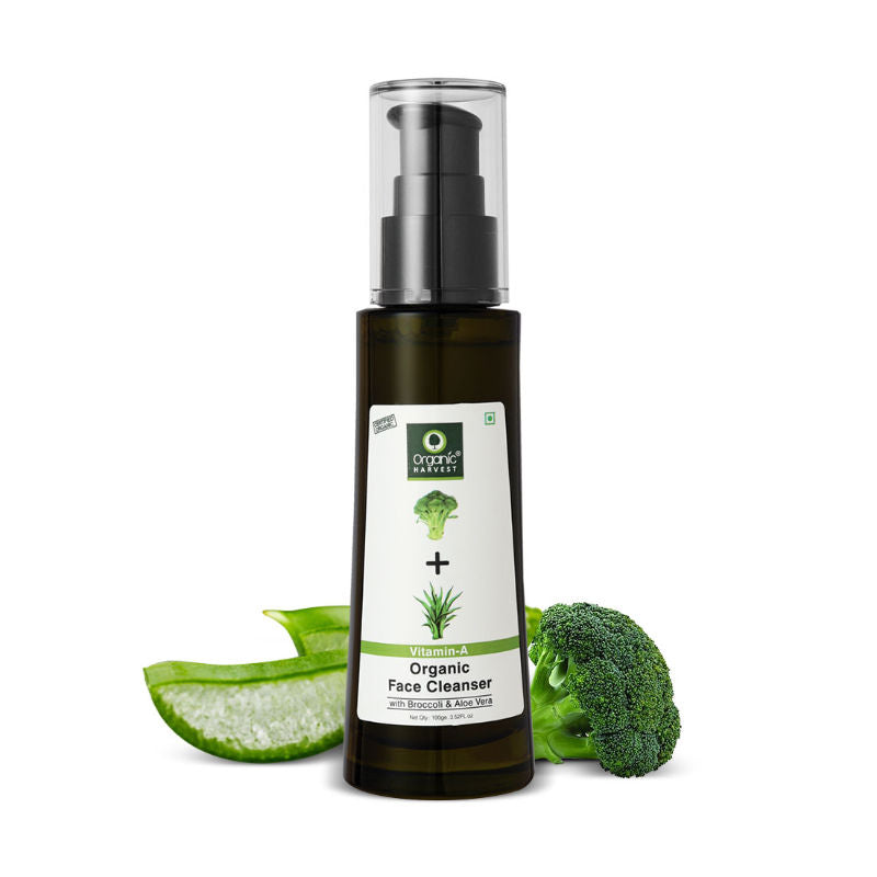 Organic Harvest Vitamin A Organic Face Cleanser with Broccoli & Aloe Vera - 100 ml