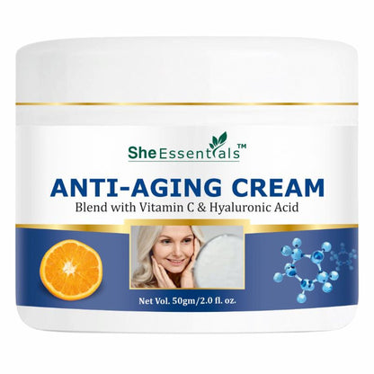 She Essentials Anti Ageing Cream Vitamin C & Hyaluronic Acid