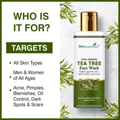 She Essentials Tea Tree Oil Face Wash For Acne Control