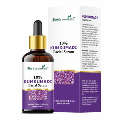 She Essentials Kumkumadi Tailam Saffron Night Serum Face Oil For Skin Glow, Anti Aging, Dark Spots