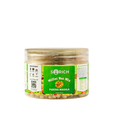 Sorich Organics Millet Nut Mix – Pudina Masala Crunchy & Healthy Snack
