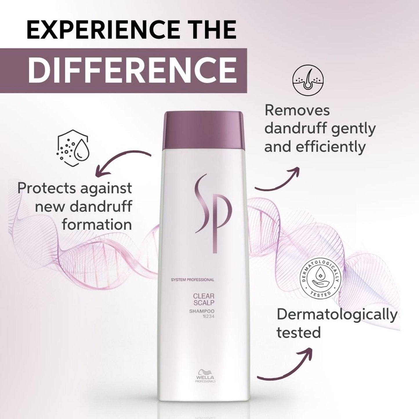 System Professional Clear Scalp Anti-dandruff Shampoo for Flake-Free & Itch-Free Scalp
