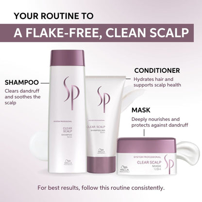 System Professional Clear Scalp Anti-dandruff Shampoo for Flake-Free & Itch-Free Scalp