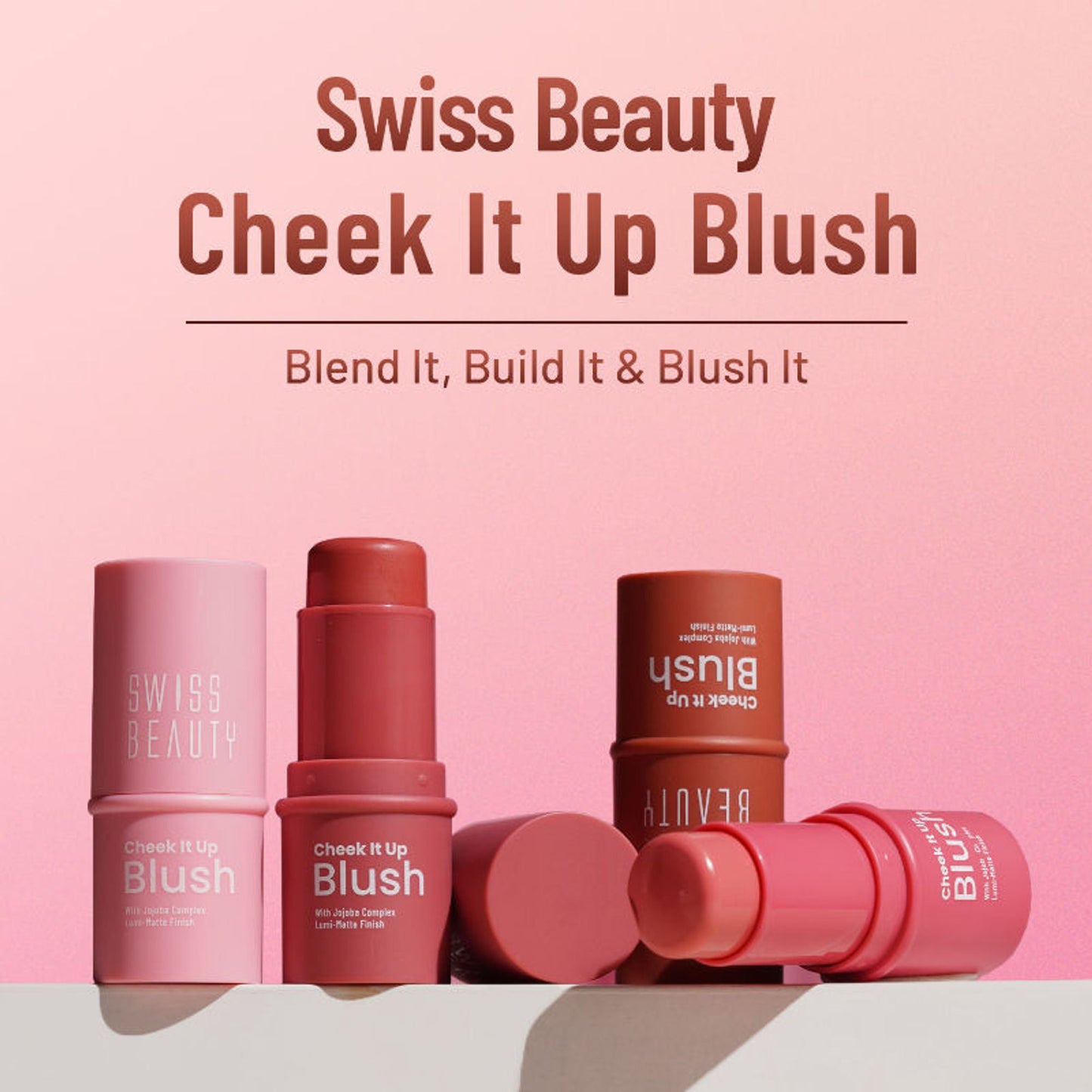 Swiss Beauty Cheek It Up Lumi-Matte Finish Blush - 3 Mood Liffer Coral