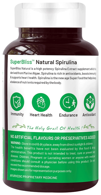 Bliss Welness Immunity & Wellness Spirulina Veg Tablet