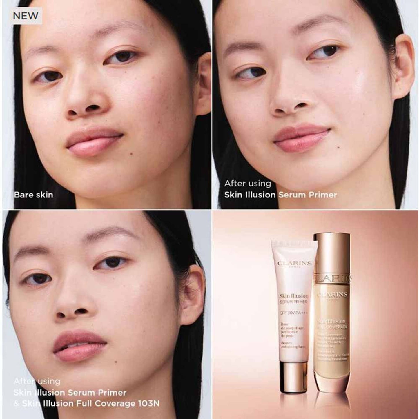 Clarins Skin Illusion Serum Face Primer SPF 30+++ - Transprent