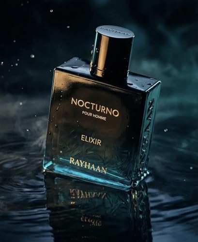 RAYHAAN Nocturno Elixir Pour Homme Eau De Parfum, Woody Amber Scent, Extrait De Parfum, Spray, Long-Lasting