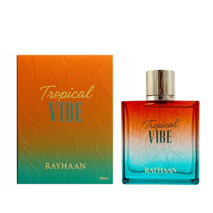 RAYHAAN Tropical Vibe Eau de Parfum Spray for Women & Men – Fruity Floral Woody Long-Lasting Perfume with Mango, Pineapple, Coconut & Amber Notes – Fresh Summer Beach Fragrance