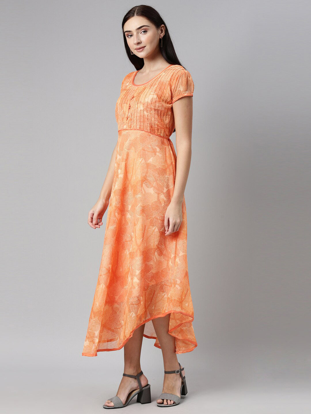Souchii Chiffon Midi Dress