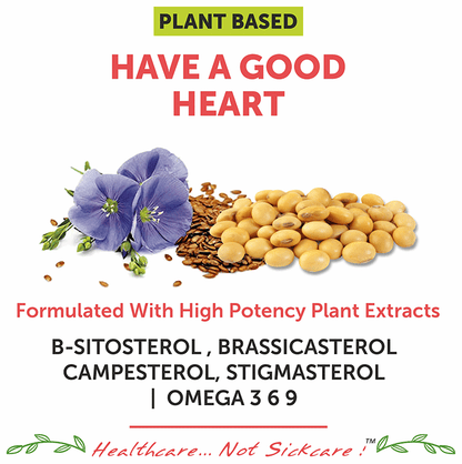 Bliss Welness Heart Health Phytosterols Omega 3 6 9 Veg Capsule Vegicap