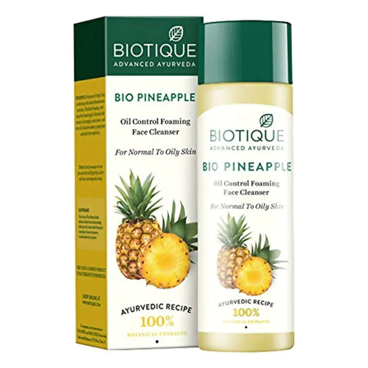 Biotique Advanced Ayurveda Bio Pineapple Oil Control Foaming Face Cleanser - 120 ml