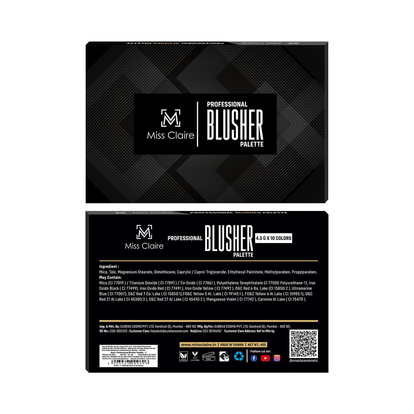 Miss Claire Professional Blusher Palette - 1