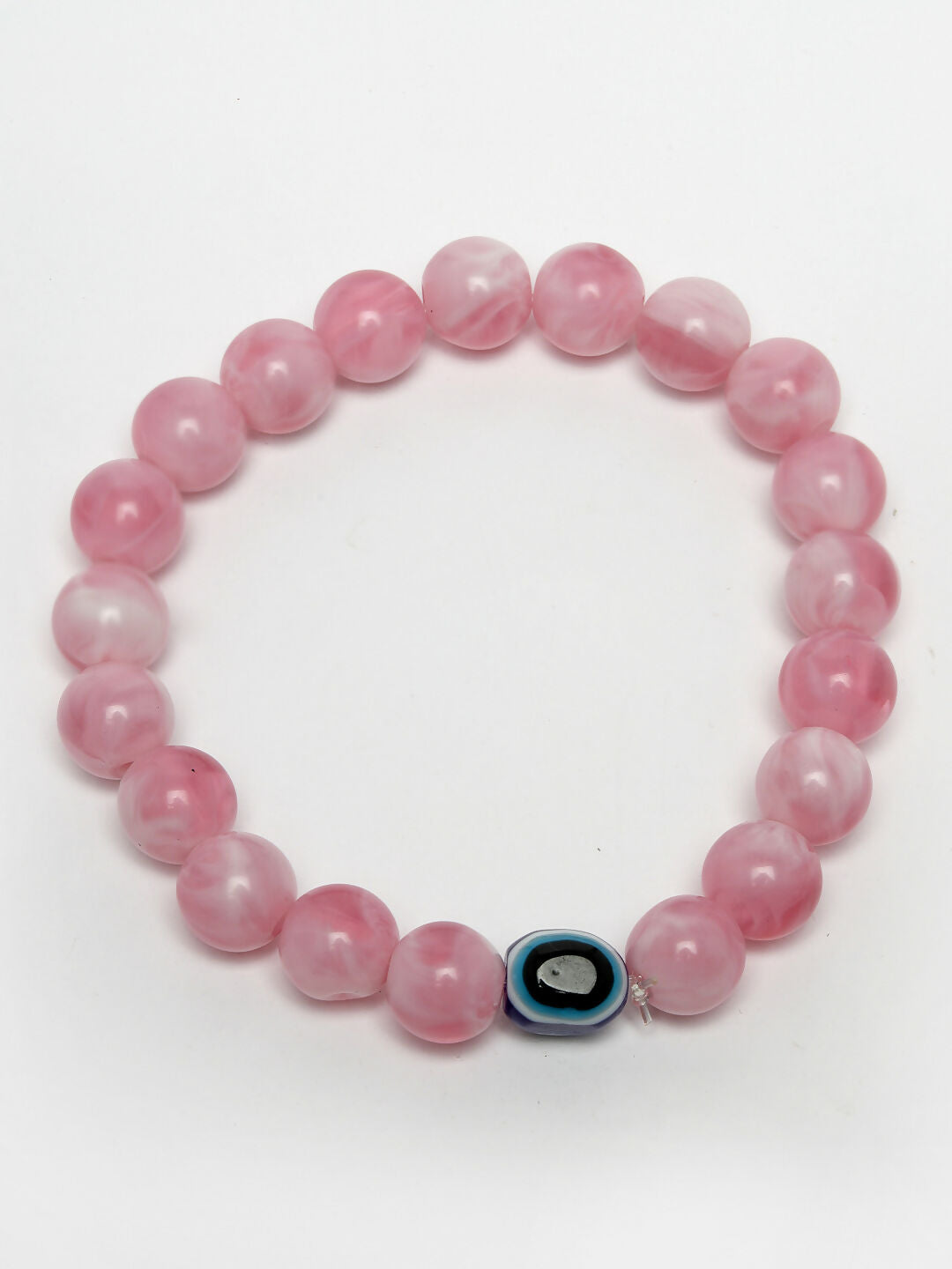 NVR Women & Men Set of 4 Multicolor Evil Eye Elasticated Rakhi With Roli Chawal