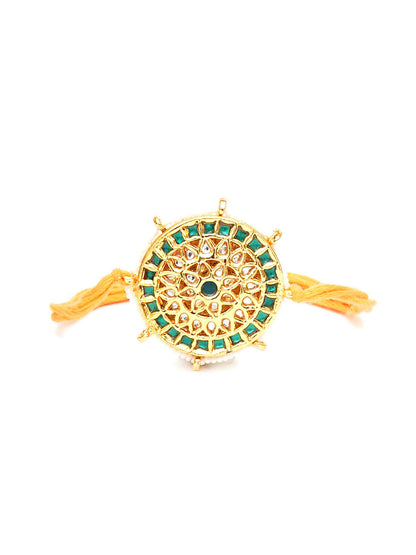 Designer kundan Rakhi - Ruby Raang
