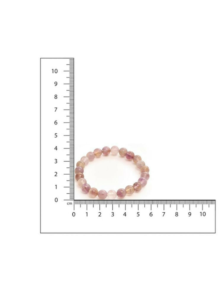 Amethyst Brown and Black Round crystal Beads Elastic Bracelet - Ruby Raang