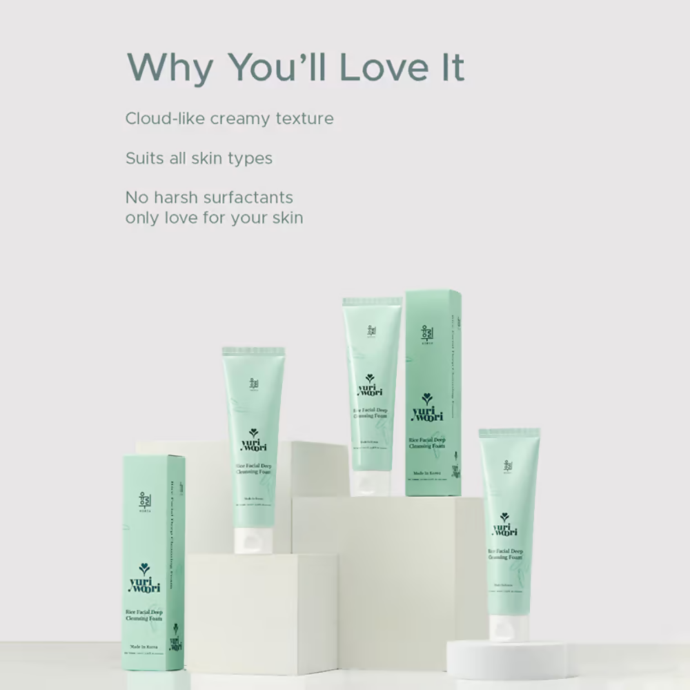Yuri Woori Rice Facial Deep Cleansing Foam